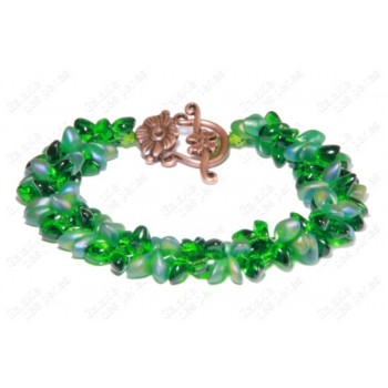 Bracelet fleur vert