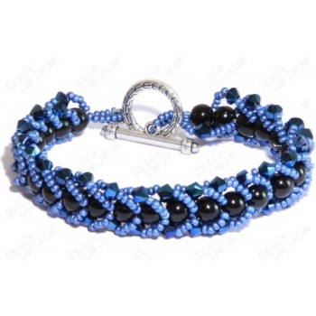 Bracelet chic noir & bleu